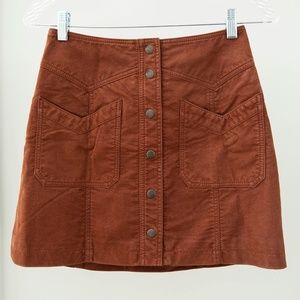 Free People Faux Suede Little Closer Skirt